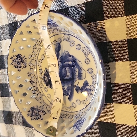 Vintage Asian Pierced fruit bowl/ Sieve,Small for cherries,plums.EUC - Picture 5 of 6